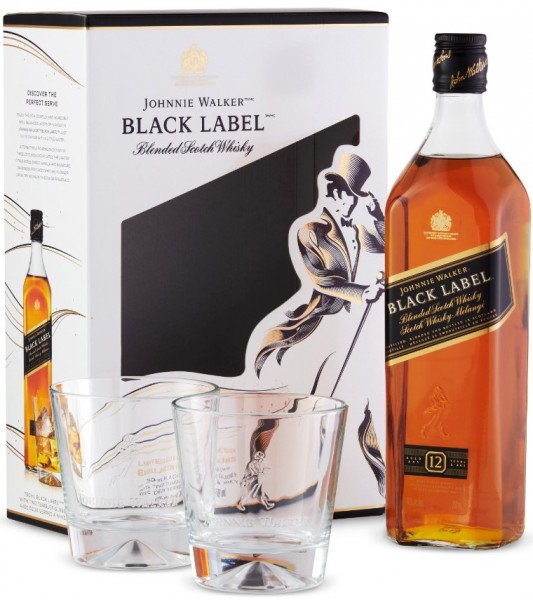 Johnnie Walker Black Label Scotch Whisky 12 year Gift