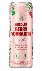 Absolut - Sparkling Berry Vodkarita Canned Cocktail (4 pack 355ml cans) (4 pack 355ml cans)